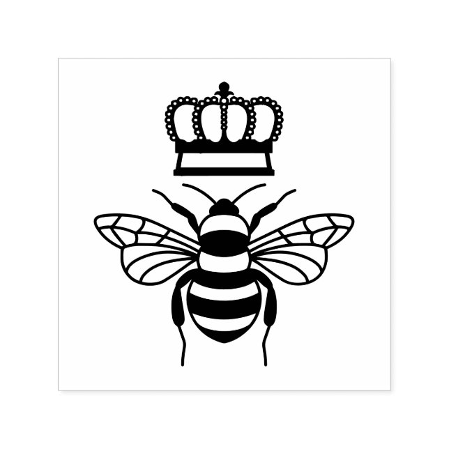 Queen Bee With Crown Image Only Self-inking Stamp (Design)