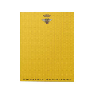 Queen Bee with Crown Personalize Notepad