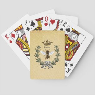 Queen Bee with Wreath and Crown Poker Cards