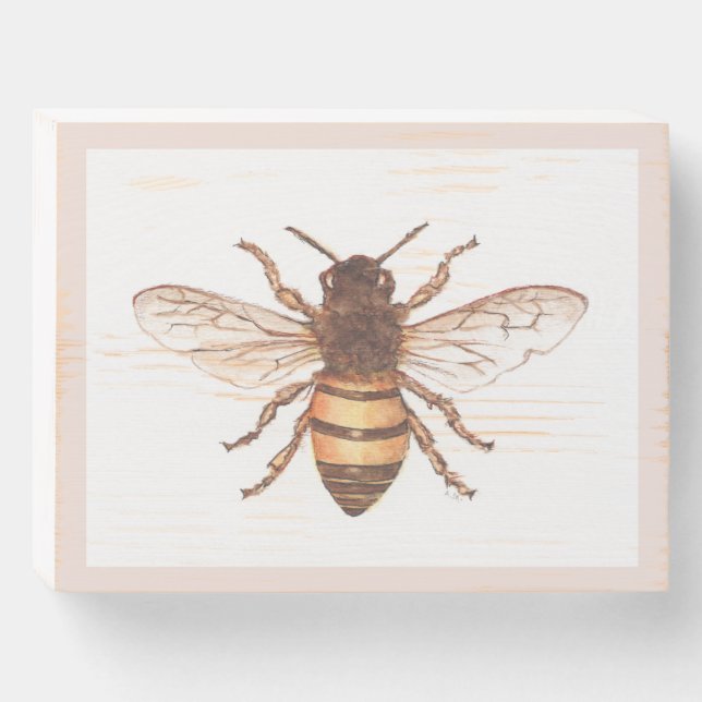 Queen Bee Wooden Box Sign (Front Horizontal)