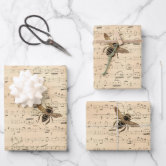 Hard Working Honey Bee Set of 3 Wrapping Paper Sheets