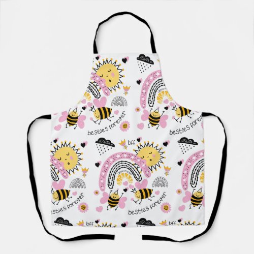 Queen Bees Best Friends Forever Cute BFF Girls Apron