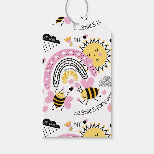 Queen Bees Best Friends Forever Cute BFF Girls Gift Tags