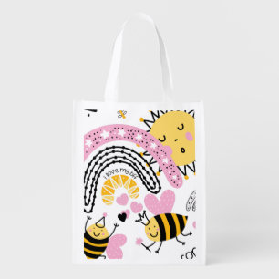 Queen Bees Best Friends Forever Cute BFF Girls Grocery Bag