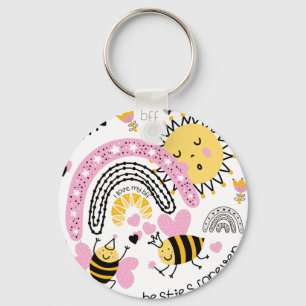 Queen Bees Best Friends Forever Cute BFF Girls Keychain