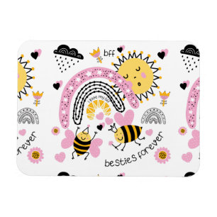 Queen Bees Best Friends Forever Cute BFF Girls Magnet