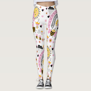 Queen BEES Cute BFF, Baby Girl, Girly Gifts Pink Leggings