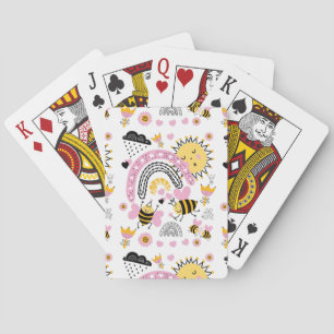 Queen BEES Cute BFF, Baby Girl, Girly Gifts Pink Poker Cards
