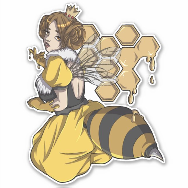 Queen Bee's Honey Sticker (Front)