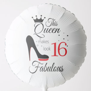 Queen Birthday Sweet 16 Balloon