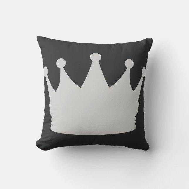 Queen Black Throw Pillow (Front)