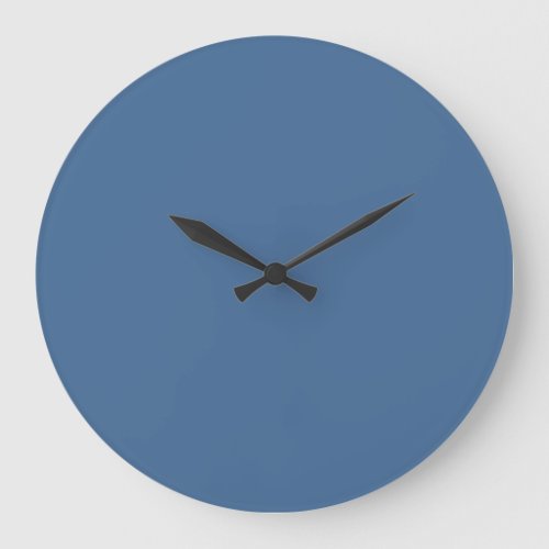 Queen Blue Solid Color Large Clock