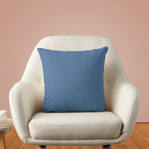 Queen Blue Solid Color Throw Pillow