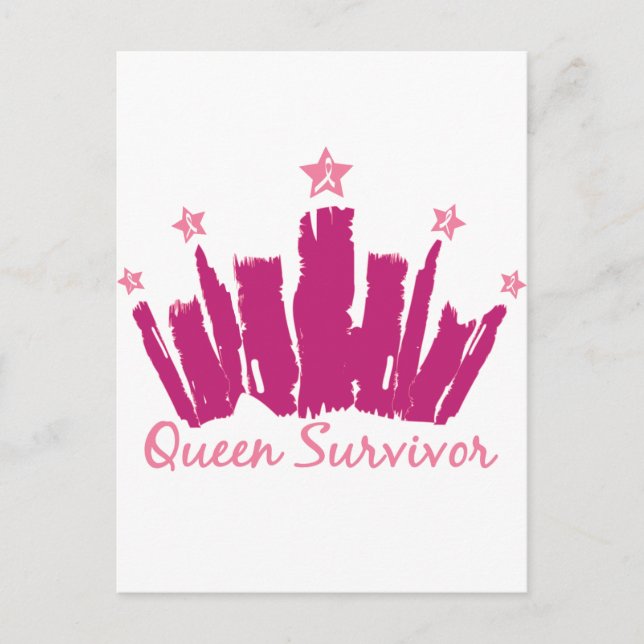 Queen Breast Cancer Survivor Postcard (Front)