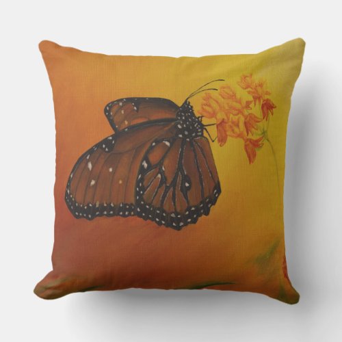 Queen butterfly outdoor pillow