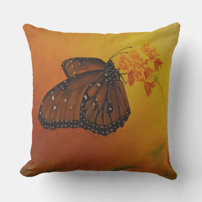Queen butterfly outdoor pillow (Front)