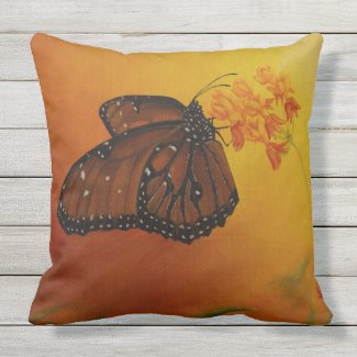 Queen butterfly outdoor pillow