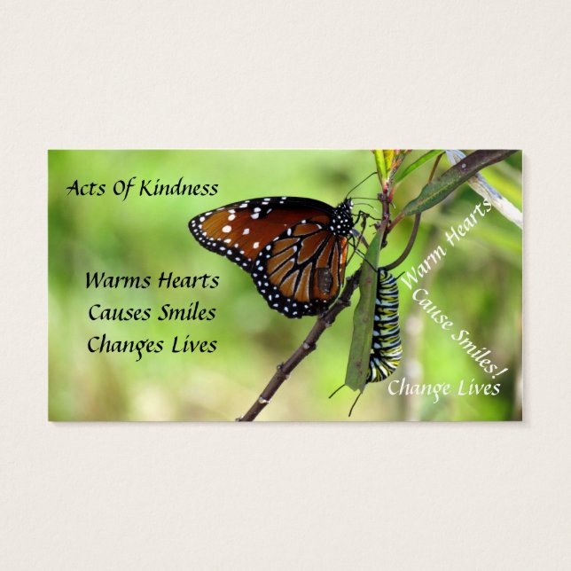 Queen Butterfly Random Acts of Kindness Card (Back)