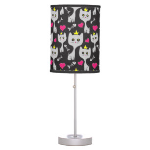Queen Cat Pattern Table Lamp