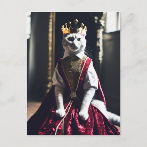 Queen Cat Postcard