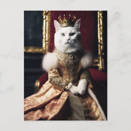 Queen Cat Postcard