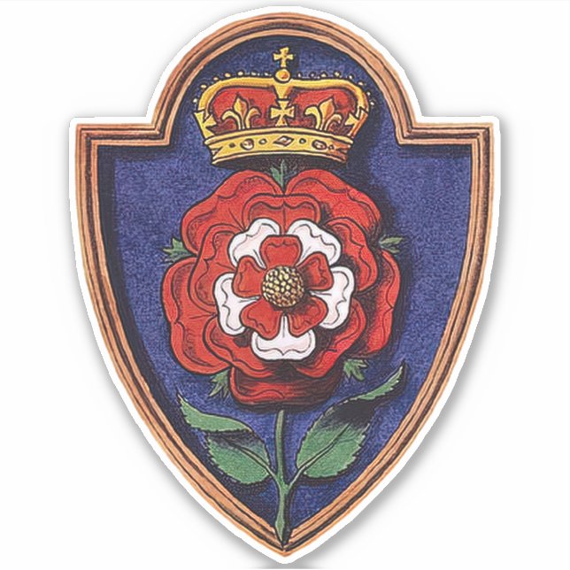 Queen Catherine Howard Royal Badge Tudor Rose Sticker (Front)