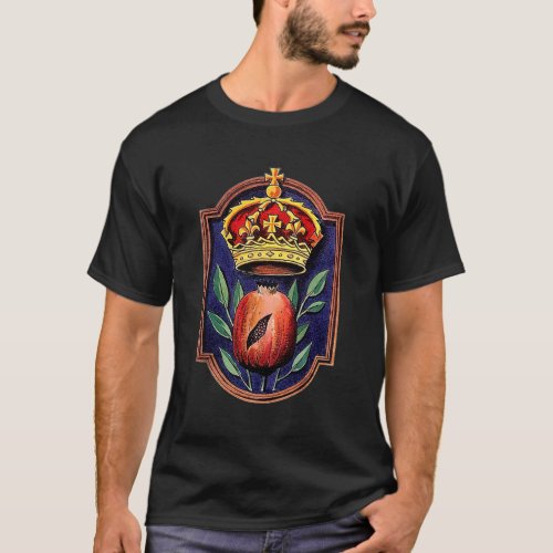 Queen Catherine of Aragon Royal Pomegranate Badge T_Shirt