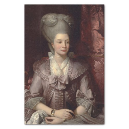 Queen Charlotte 1777 by Benjamin West Tissue Paper