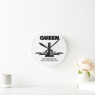 Queen Chess Be Aware She Can Move In Any Direction Round Clock