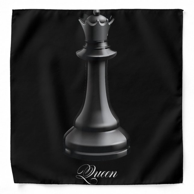 Queen Chess Piece Halloween Costume Chess Lover Bandana (Front)