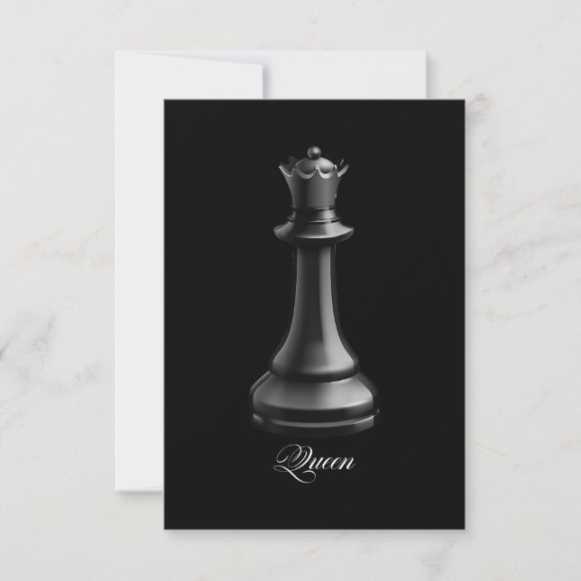 Queen Chess Piece Halloween Costume Chess Lover Invitation (Front)