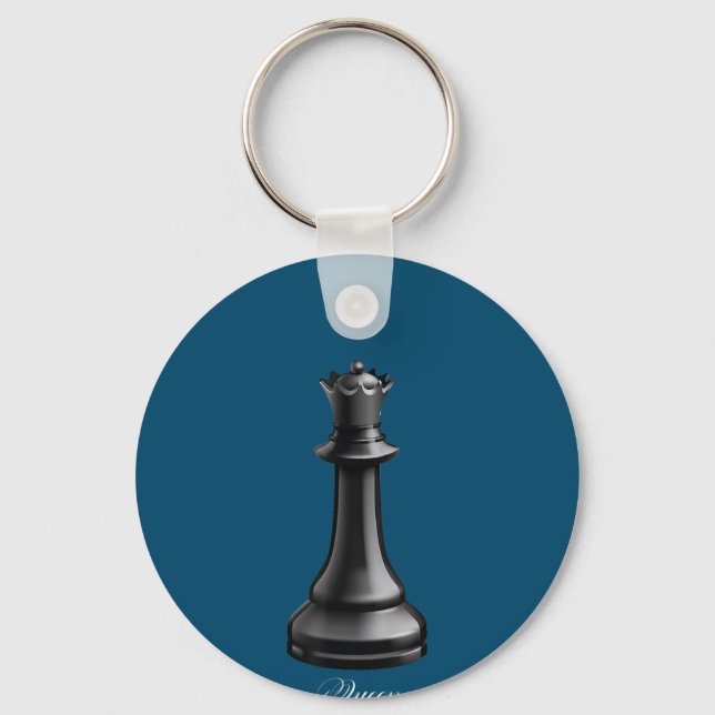 Queen Chess Piece Halloween Costume Chess Lover Keychain (Front)