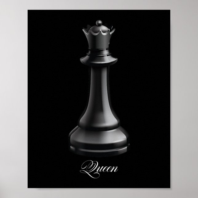 Queen Chess Piece Halloween Costume Chess Lover Poster (Front)