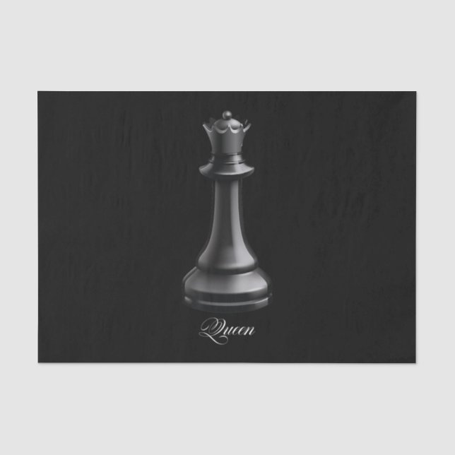Queen Chess Piece Halloween Costume Chess Lover Tissue Paper (Front)