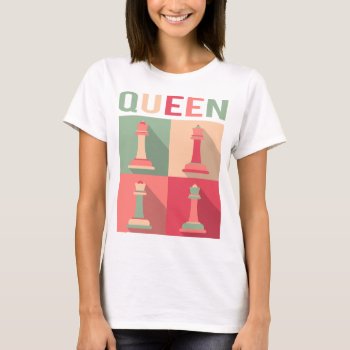 Queen || Chess T-shirt by MalaysiaGiftsShop at Zazzle