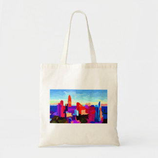 Queen City Charlotte Skyline Tote Bag