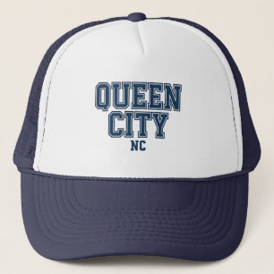 Queen City NC Varsity Style Design – Charlotte Trucker Hat