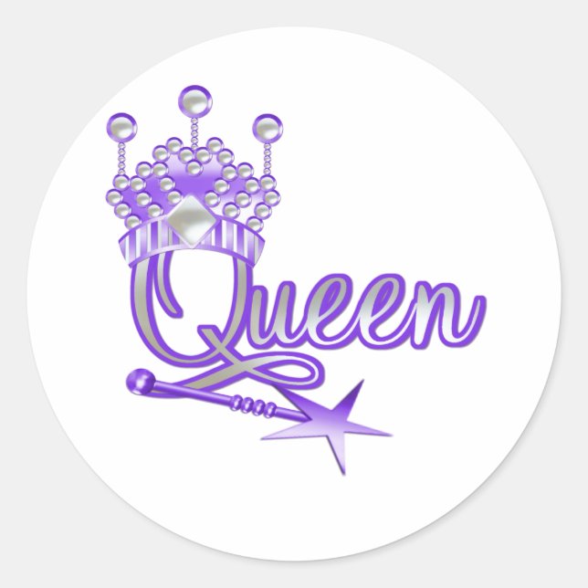 Queen Classic Round Sticker (Front)