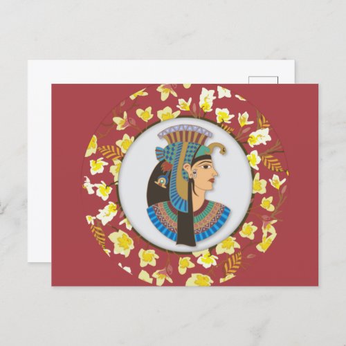 Queen Cleopatra Red Postcard