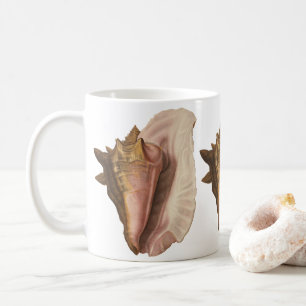 Queen Conch Seashell Shell, Vintage Marine Life Coffee Mug