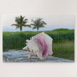 Queen Conch Shell on a Wall, The Bahamas Poster Jigsaw Puzzle
