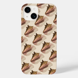Queen Conch Shell Seashell, Vintage Marine Life Case-Mate iPhone 14 Case
