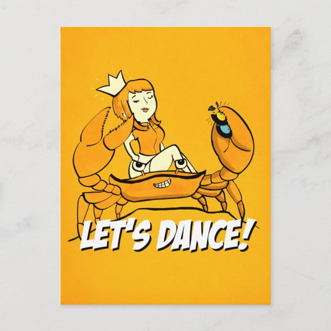 Queen Crab Reggae Girl Postcard (Front)