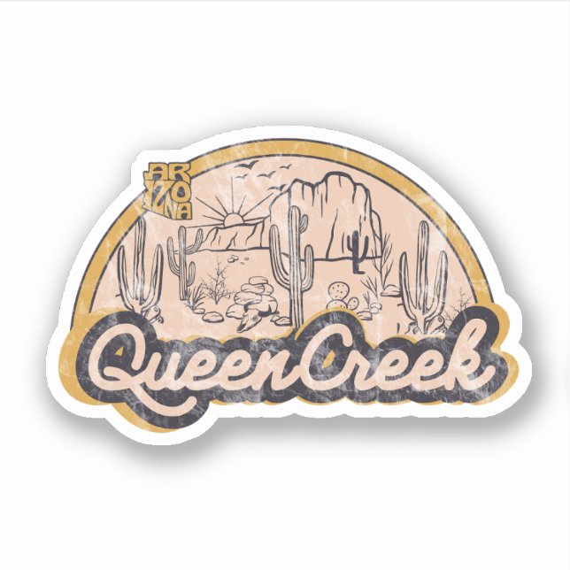 Queen Creek, Arizona  Sticker (Front)