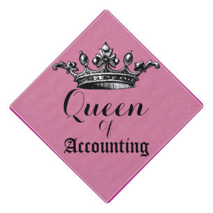 Queen Crown College Accounting Major Graduation Cap Topper