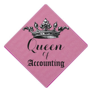 Queen Crown College Accounting Major Graduation Cap Topper
