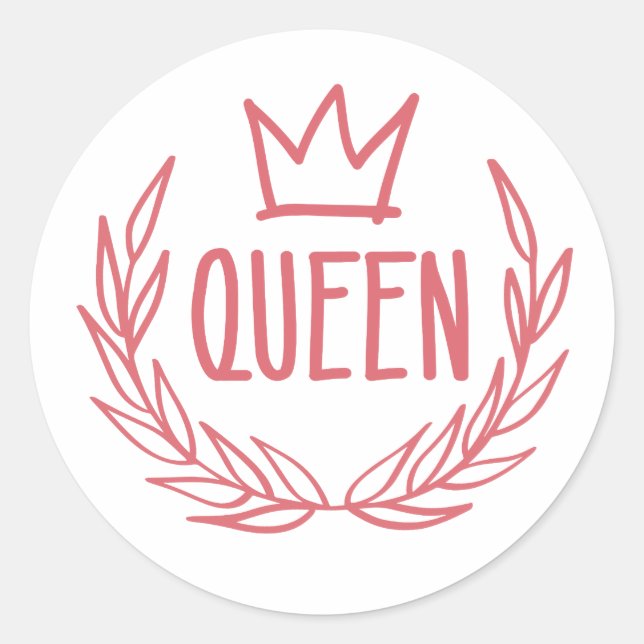 Queen Crown Laptop Stickers (Front)