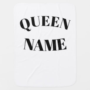 Queen Custom Name – Royal Elegant Design Baby Blanket