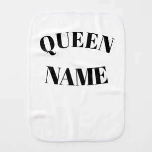Queen Custom Name – Royal Elegant Design Baby Burp Cloth