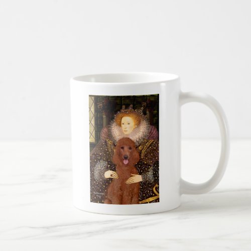 Queen _ Dark Red Standard Poodle 1 Coffee Mug